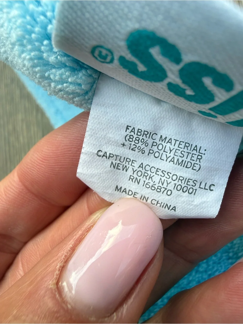 Bliss Microfiber Hair Towel Wrap Blue Quick Dry Button Closure